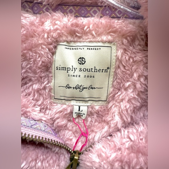 NWT Simply Southern Ombré Pullover Soft Sherpa Sweater Jacket Size Large - Picture 10 of 15